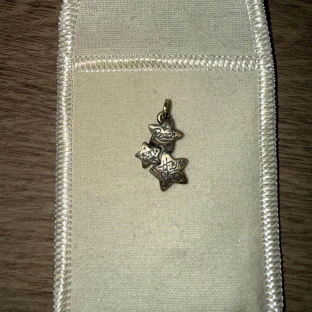 Triple Star Charm Pendant - Gold Tone